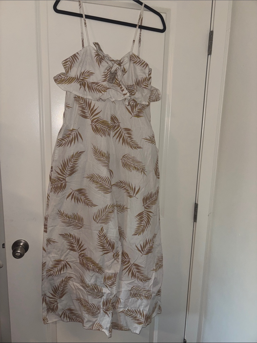 Billabong x Sincerely Jules Jumpsuit in Tan Leaf Print